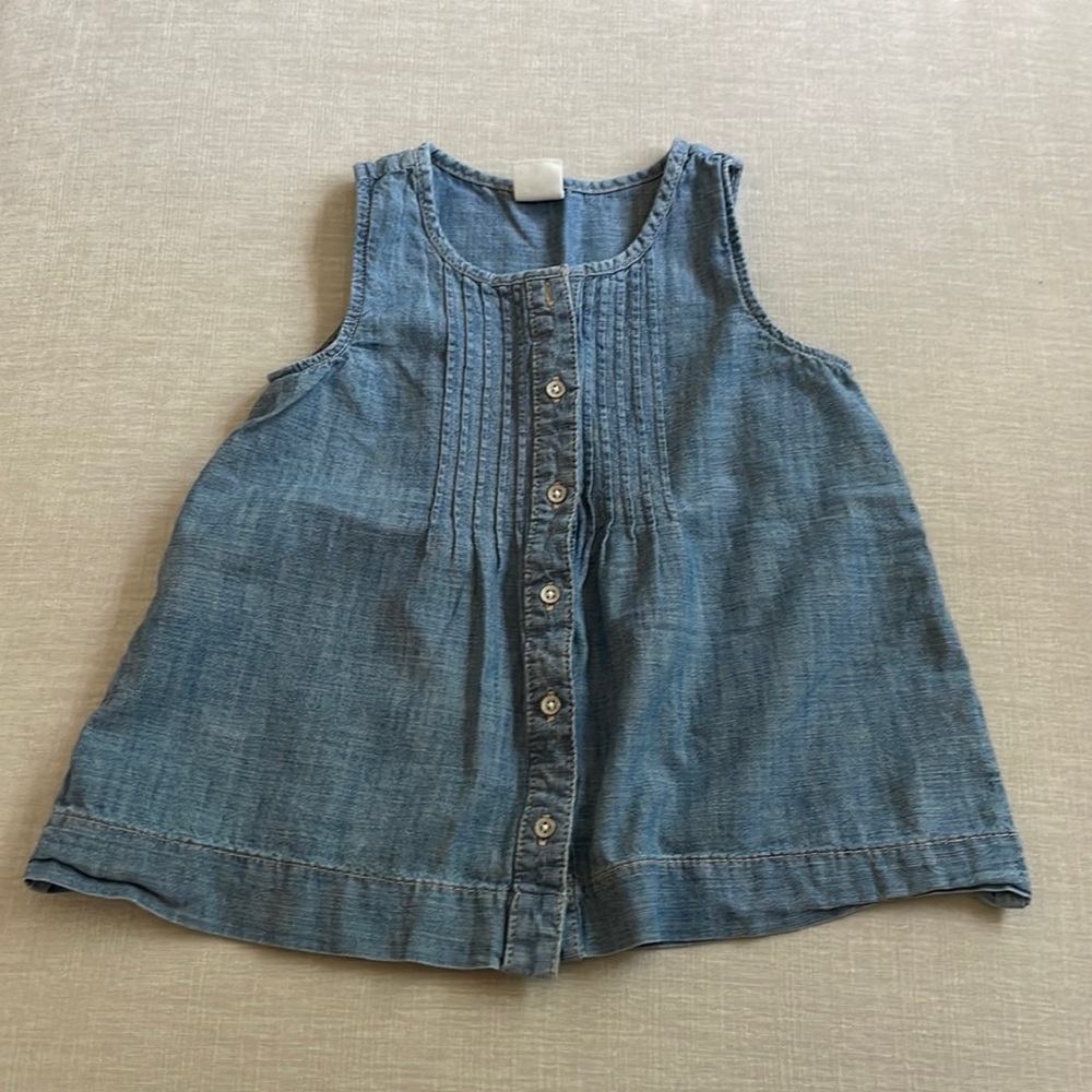 Gap denim tank button down shirt